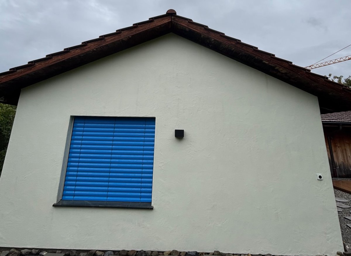 Putzfassade nach der Reinigung